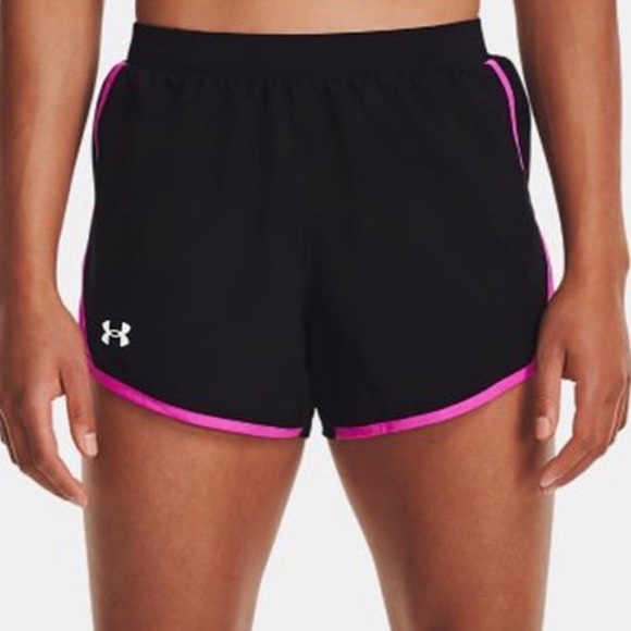Under Armor Athletic SHORTS Heat Gear Black/Pink X-LARGE - Picture 1 of 9